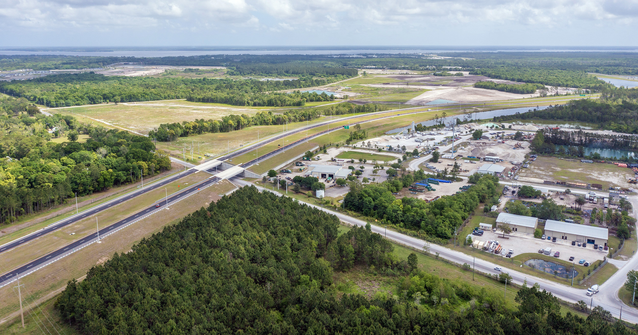 aerial view of the expressway