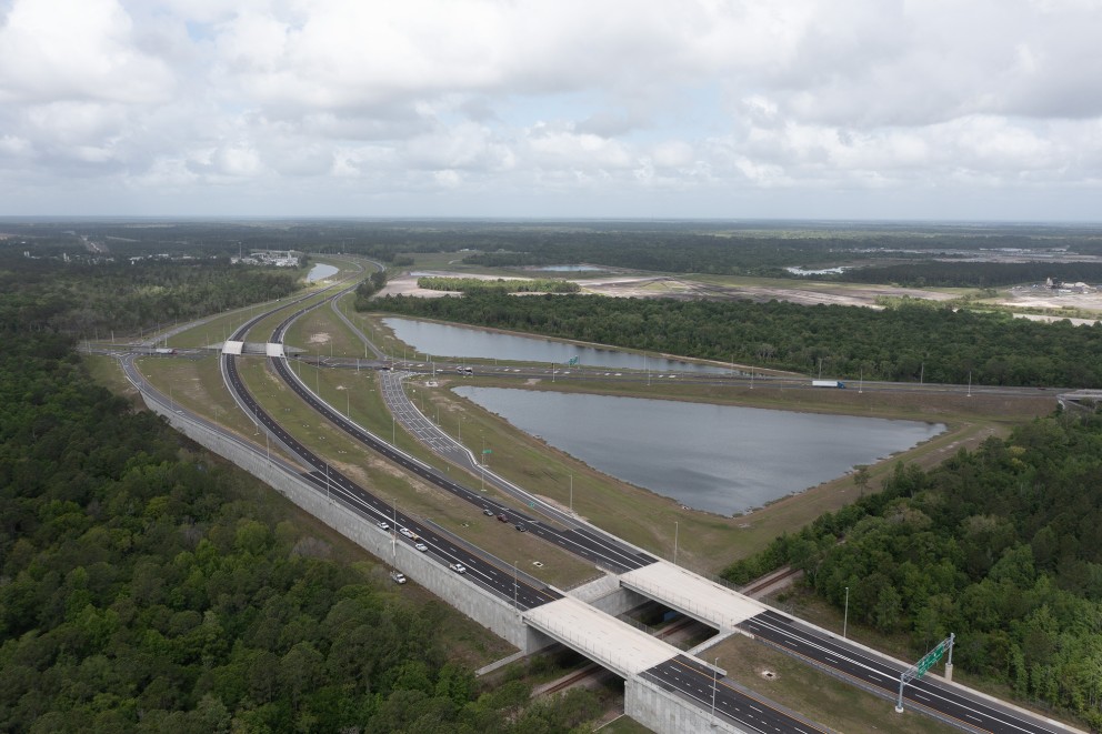 aerial image of roads