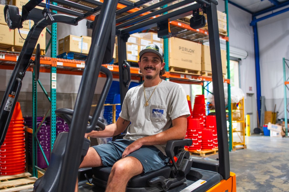 person at forklift