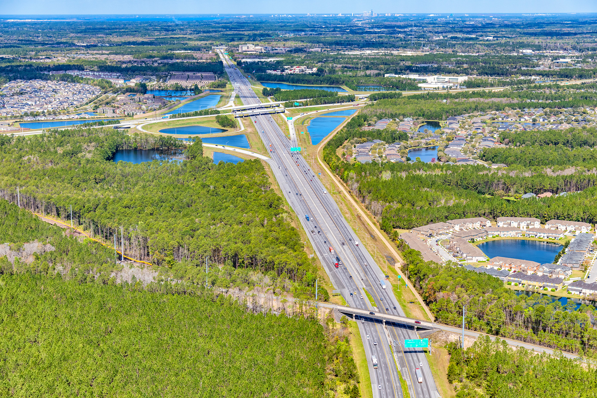 aerial image of roads